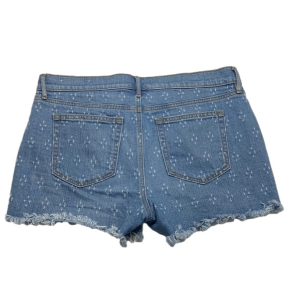 Ann Taylor Loft Blue Distressed Denim Jean Shorts Blue Wash Size 8/29 - Picture 5 of 13